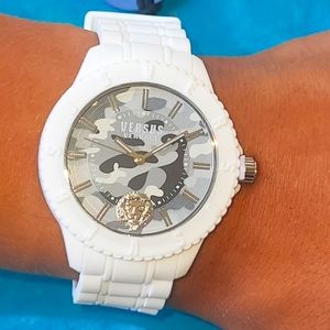 BRAND NEW Versace Camo Watch in White GORGEOUS 😍